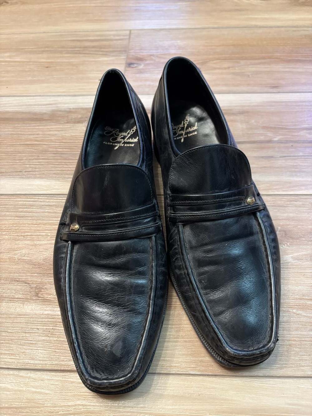 Florsheim Royal Imperial Moc Toe Loafers with Gold